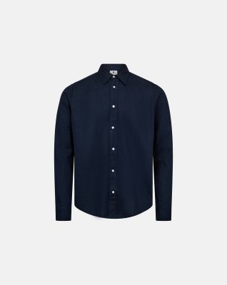 Skjorte | Hør/bambusviskose | Navy -JBS of Denmark Men