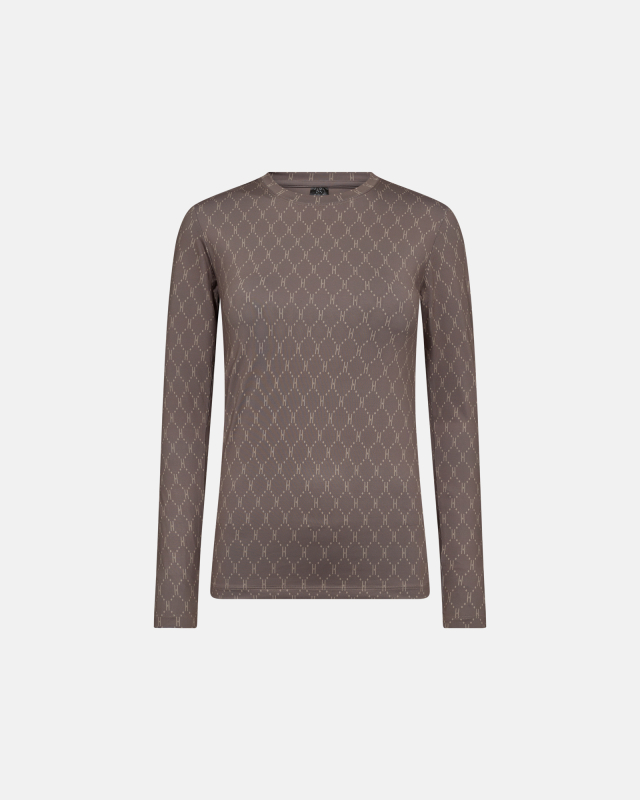 Bluse "Logo" | Polyester | Brun