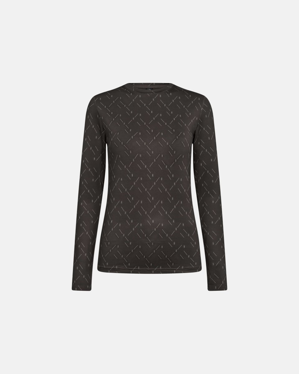Hype the Detail Bluse "Logo" | Polyester | Brun - S
