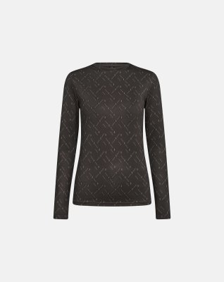 Bluse "Logo" | Polyester | Brun -Hype the Detail