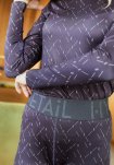 Bluse "Logo", Polyester, Brun