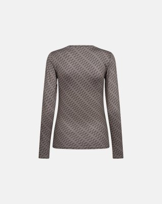 Bluse "logo" | Polyester | Beige -Hype the Detail