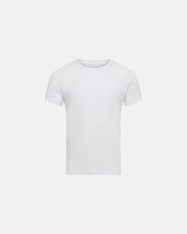 T-shirt "sweatproof" o-neck | Økologisk bambusviskose | Hvid