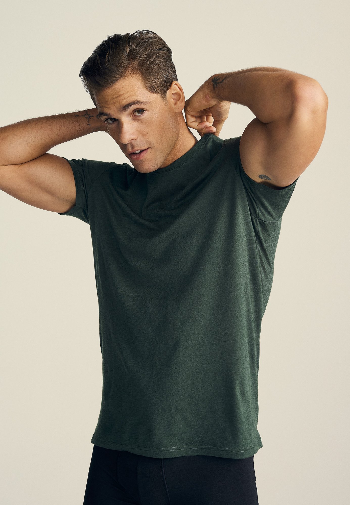 T-shirt | 100% merino uld | Grøn -JBS of Denmark Men T-shirt | 100% merino uld | Grøn -JBS of Denmark Men
