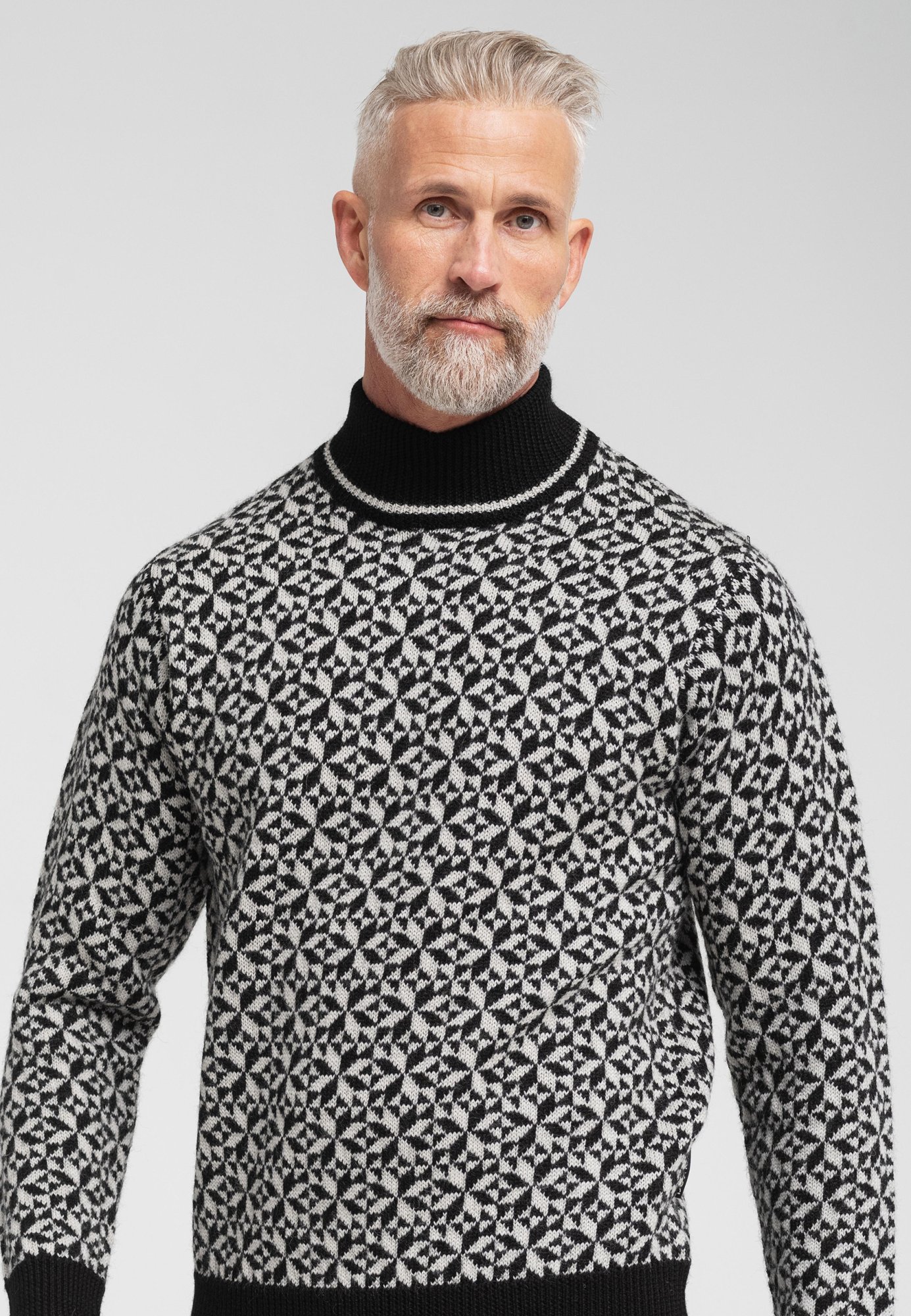 Pullover "strik" | 100% uld | Blå -Dovre Pullover "strik" | 100% uld | Blå -Dovre