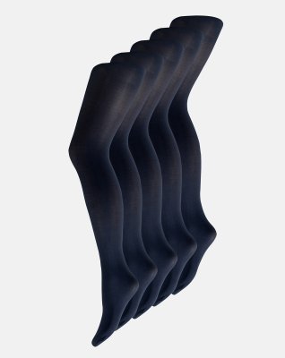 Strømpebukser 5-pak, Mikrofiber 40 denier, Navy