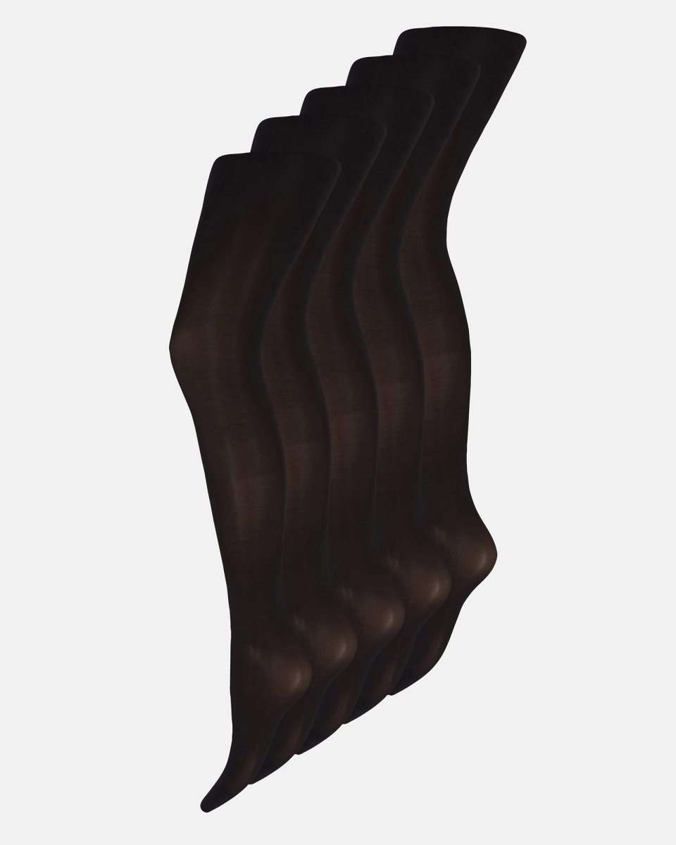 Decoy Strømpebukser "perfect fit" | 5-pak | 30 denier | Sort - S/M