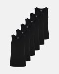 Tanktop "kids" 6-pak | Bambusviskose | Sort -JBS