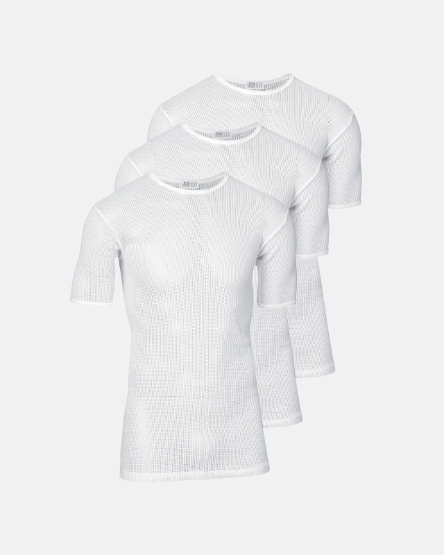 Undertrøje “mesh” 3-pak | 100% bomuld | Hvid