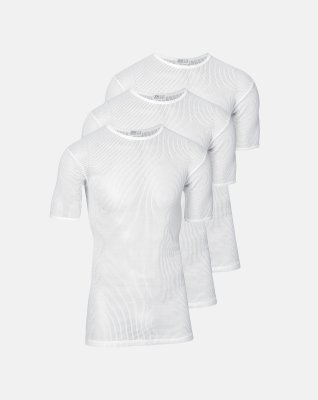 Undertrøje "mesh" 3-pak, 100% bomuld, Hvid