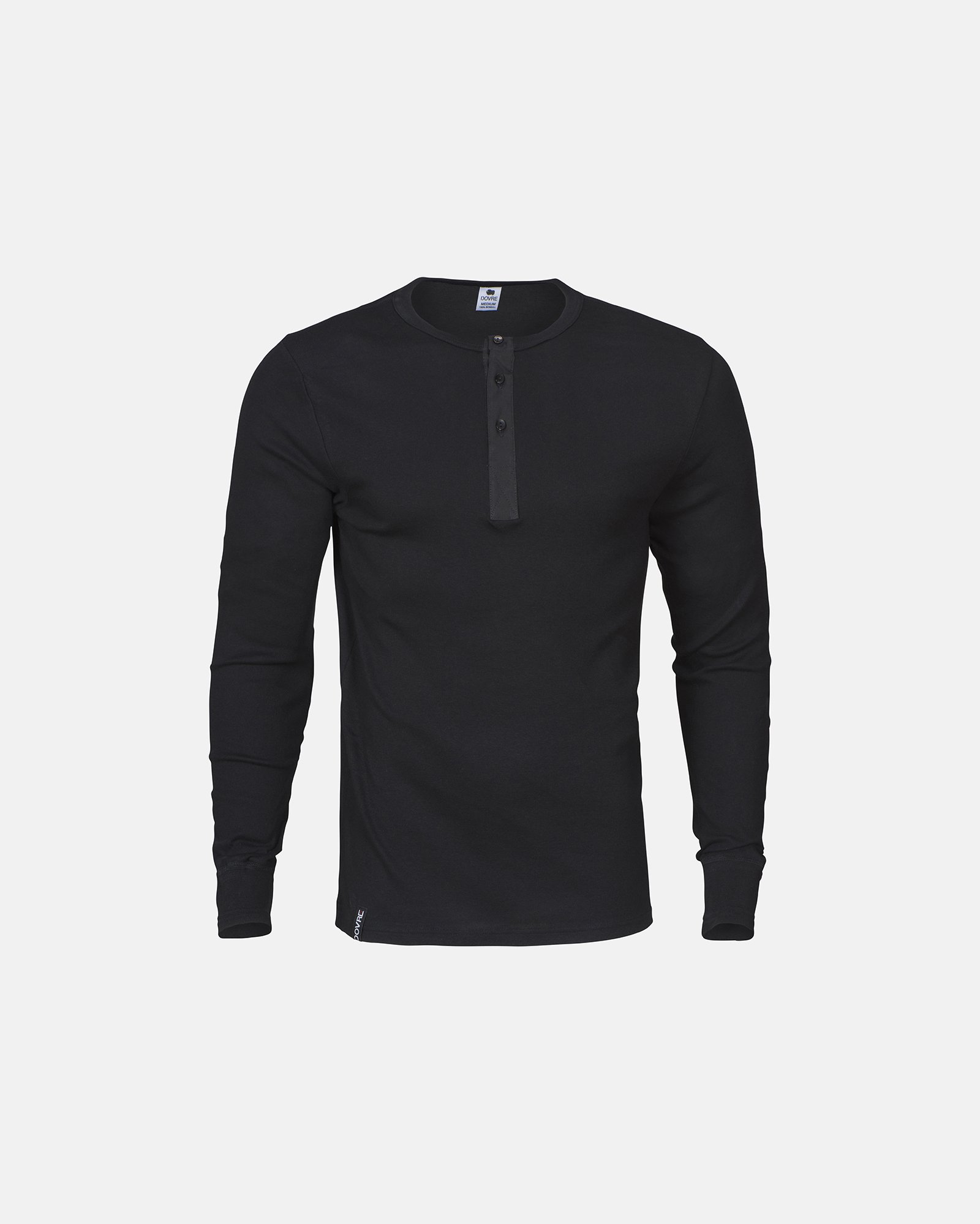 Langærmet t-shirt "Grandad" 2-pak | 100% økologisk bomuld | Sort -Dovre Langærmet t-shirt "Grandad" 2-pak | 100% økologisk bomuld | Sort -Dovre