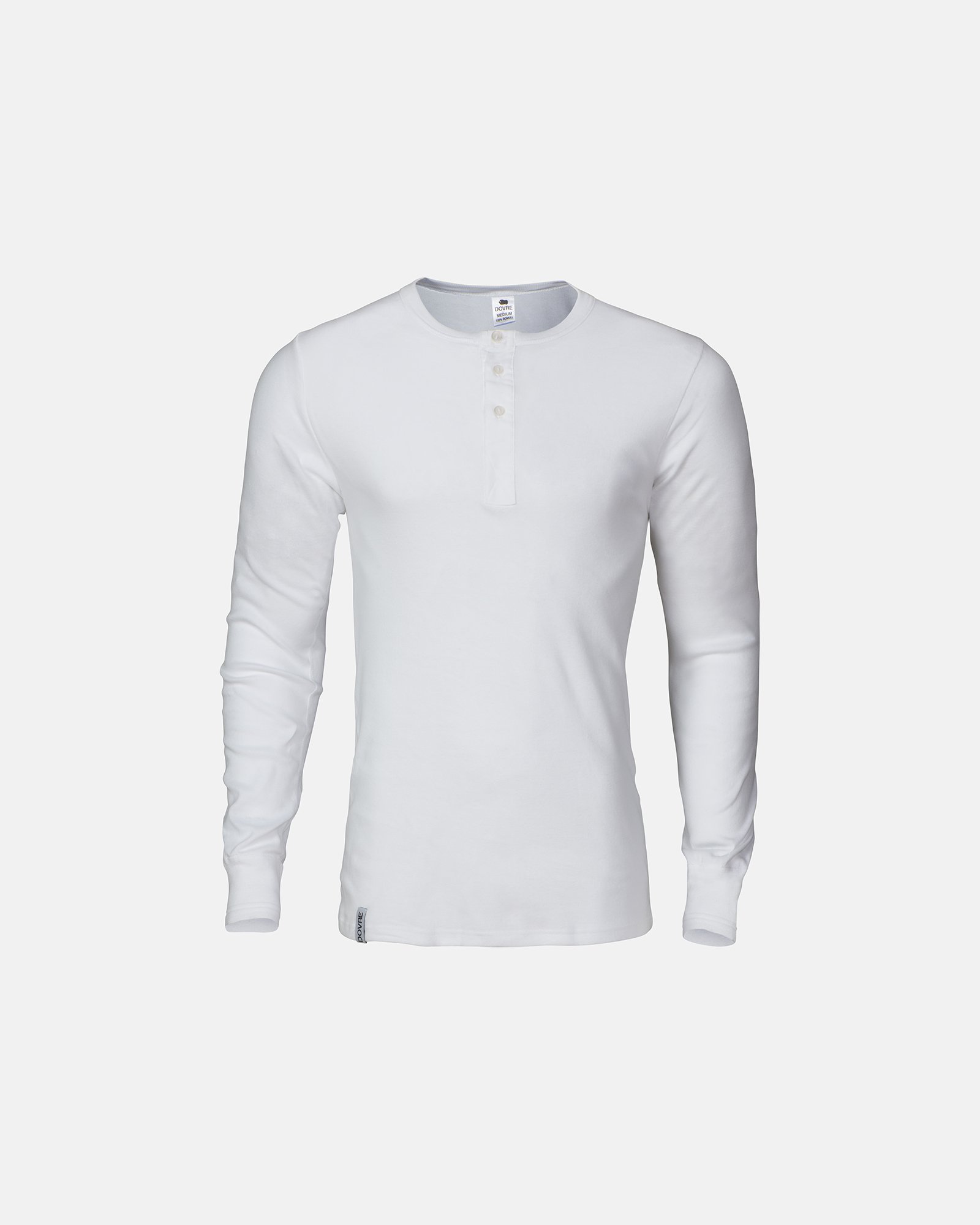 Langærmet t-shirt "Grandad" 2-pak | 100% økologisk bomuld | Hvid -Dovre Langærmet t-shirt "Grandad" 2-pak | 100% økologisk bomuld | Hvid -Dovre
