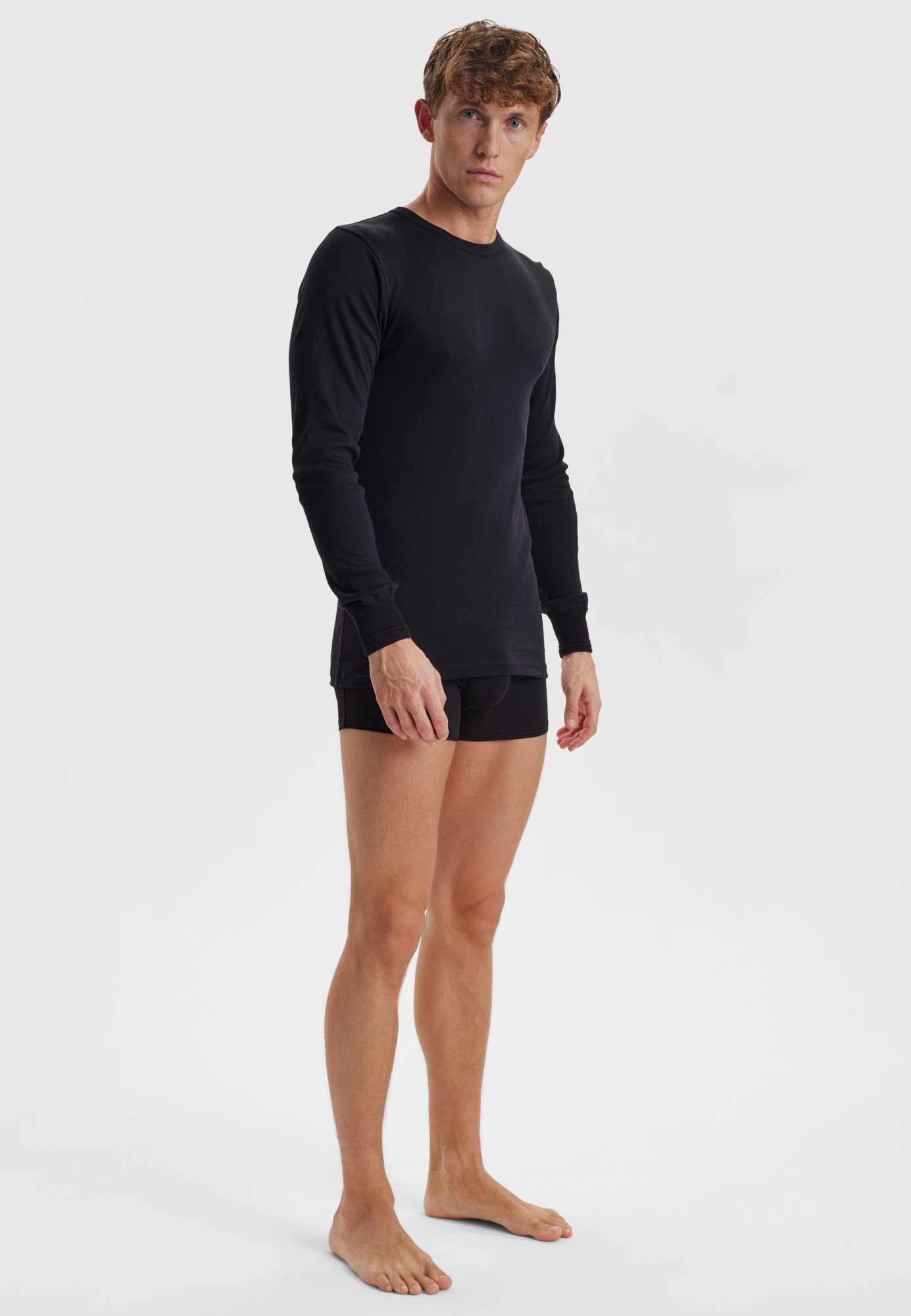 Langærmet t-shirt 2-pak | 100% økologisk bomuld | Sort -Dovre Langærmet t-shirt 2-pak | 100% økologisk bomuld | Sort -Dovre