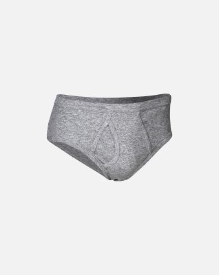 Briefs m. gylp 5-pak, 100% bomuld, Grå