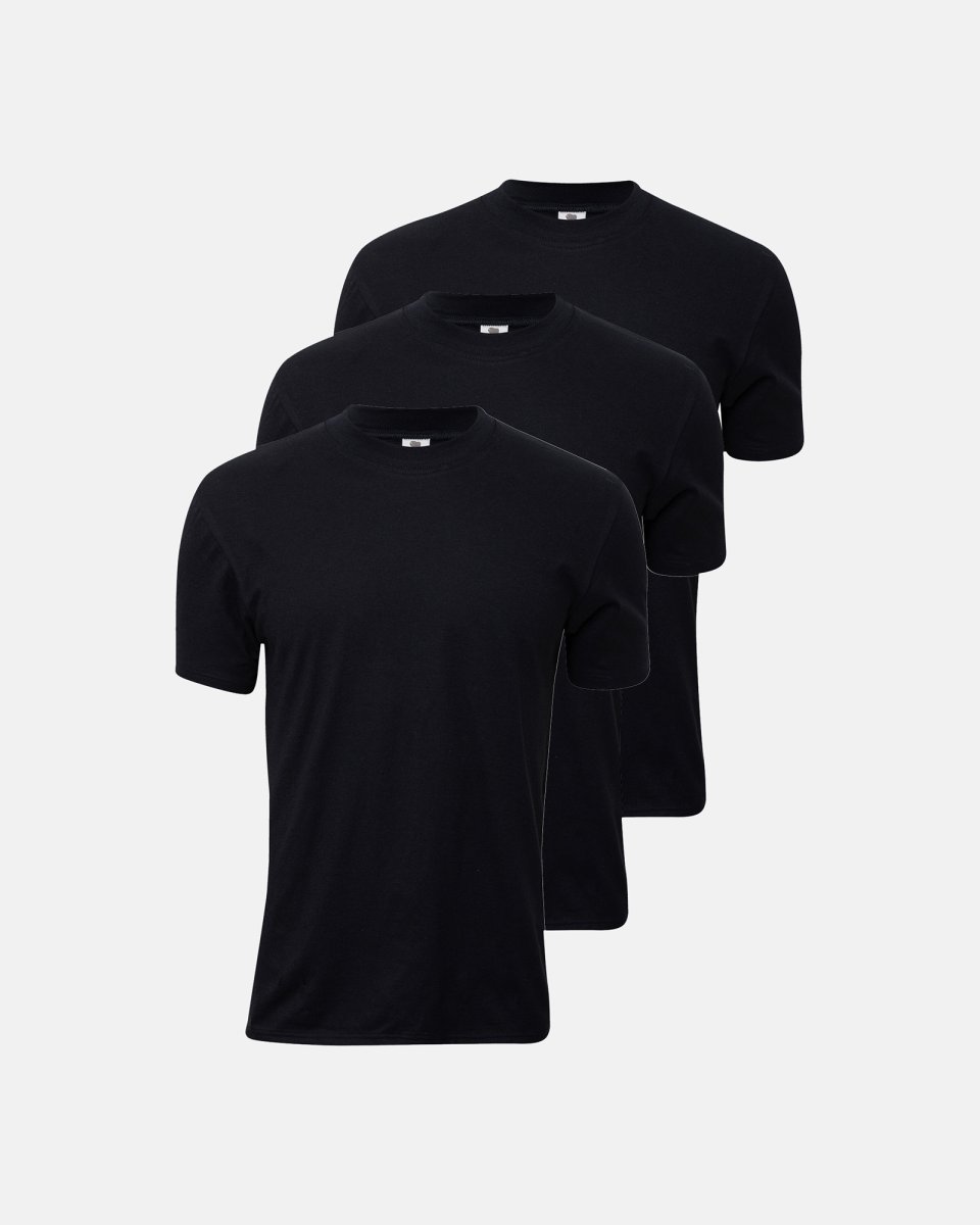 Dovre T-shirt 3-pak | 100% økologisk bomuld | Sort - S