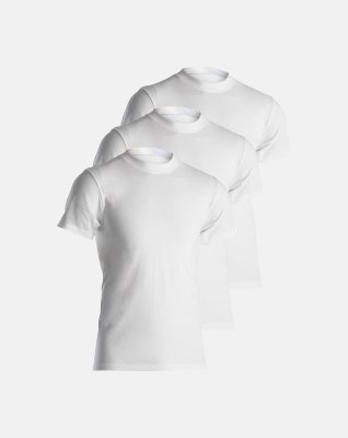 T-shirt 3-pak, 100% økologisk bomuld, Hvid