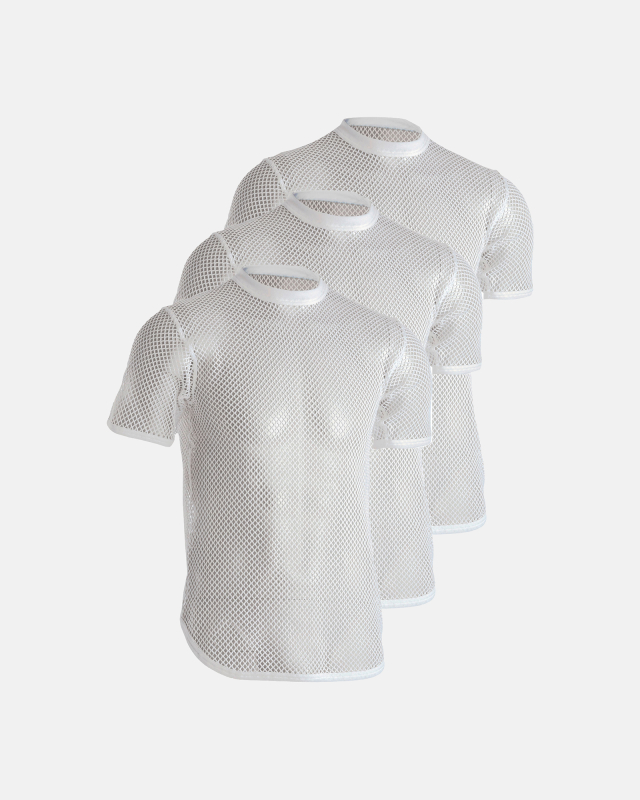 Undertrje "mesh" 3-pak | 100% kologisk bomuld | Hvid