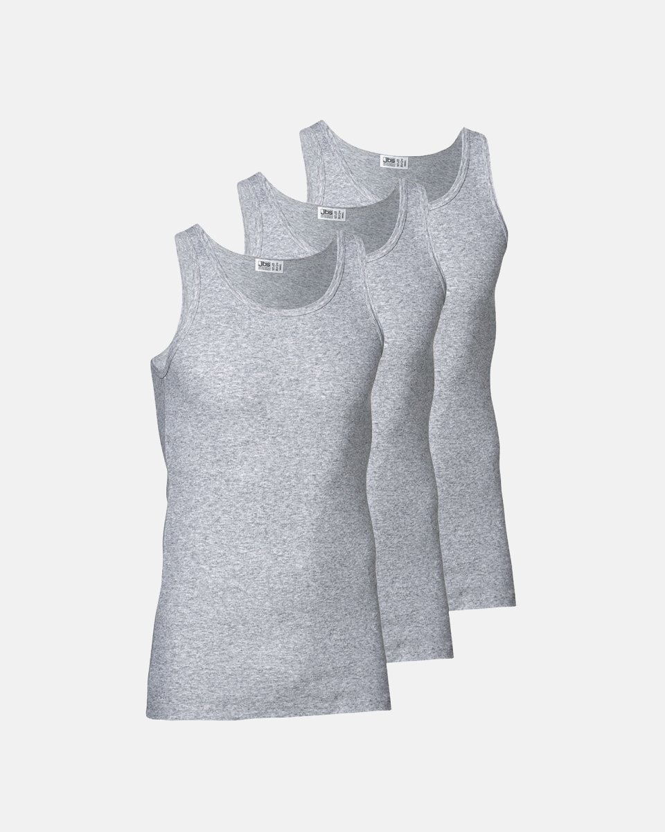 JBS Tanktop 3-pak | 100% bomuld | Grå - S