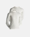 Langærmet t-shirt 2-pak, 100% merino uld, Hvid