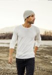 Langærmet t-shirt 2-pak, 100% merino uld, Hvid