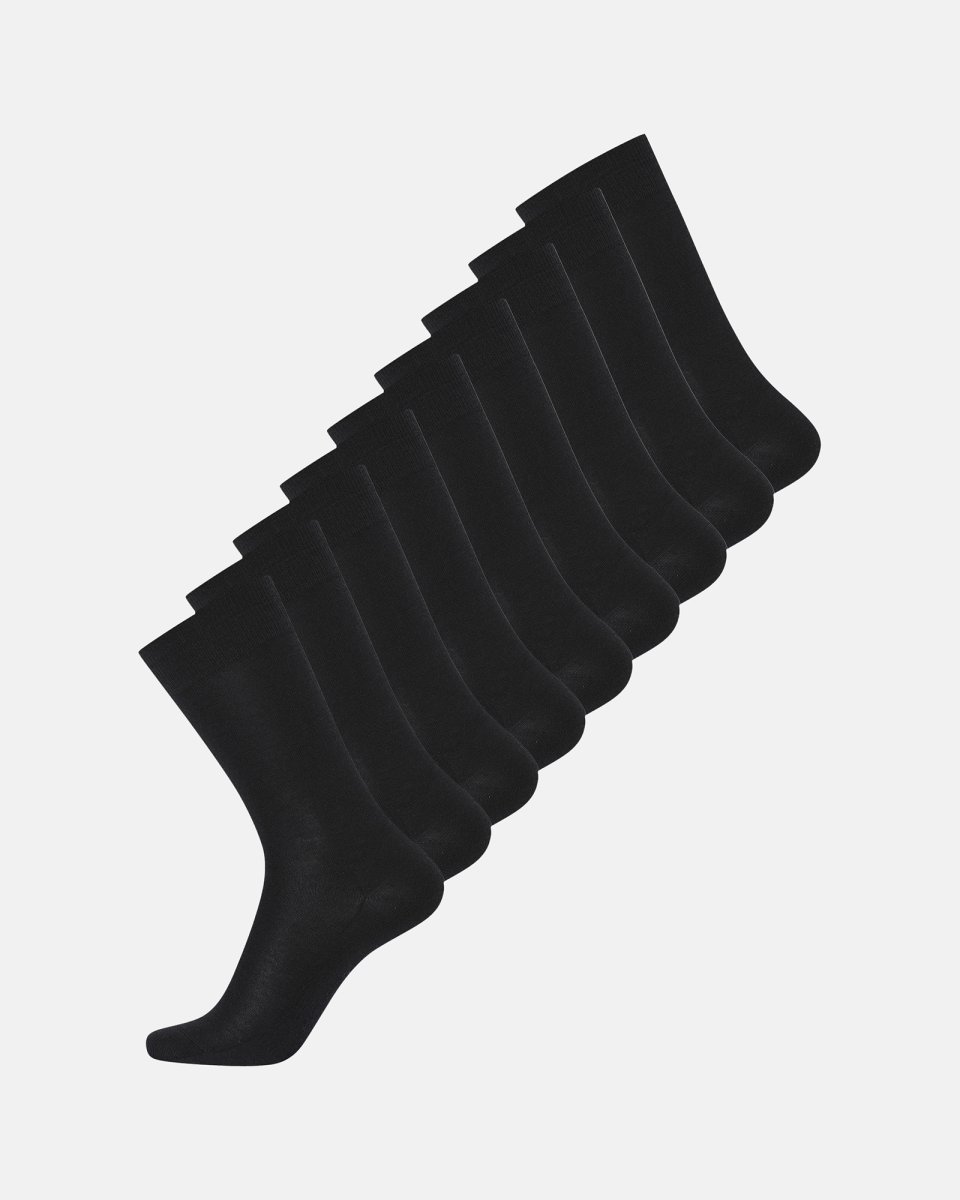 Dovre Strømper 9-pak | Økologisk uld | Sort - 45-48
