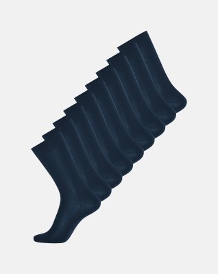 Strømper 9-pak, Økologisk uld, Navy