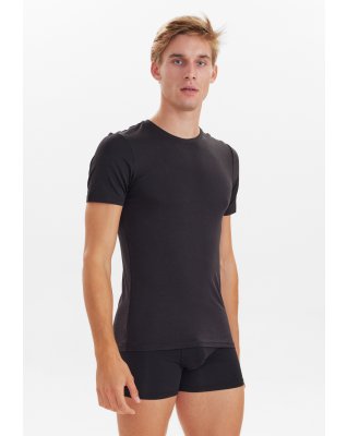 Undertrøje "o-neck" 6-pak, Bambusviskose, Sort