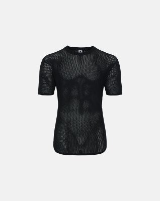 Undertrøje "mesh" 3-pak, 100% merino uld, Sort