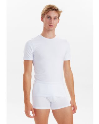 Undertrøje "o-neck" 6-pak, Bambusviskose, Hvid