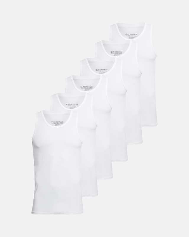 Tanktop 6-pak | Bambusviskose | Hvid
