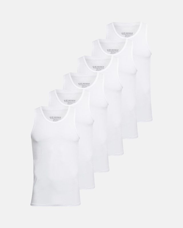 Tanktop 6-pak | Bambusviskose | Hvid
