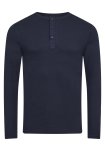 Langærmet t-shirt "grandad" 2-pak | 100% økologisk bomuld | Navy -JBS