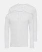 Langærmet t-shirt "grandad" 2-pak | 100% økologisk bomuld | Hvid - JBS