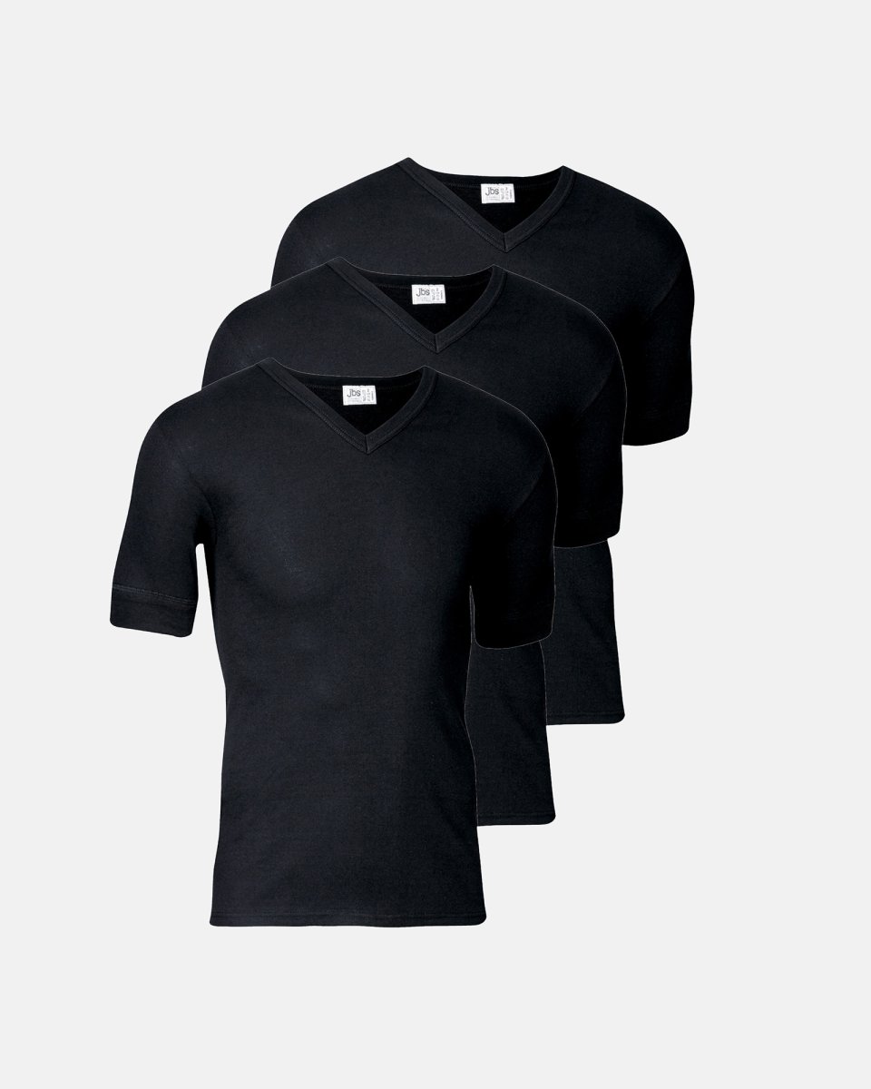 JBS T-shirts "v-neck" 3-pak | 100% bomuld | Sort - S