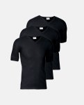 T-shirts "v-neck" 3-pak, 100% bomuld, Sort
