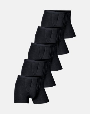Tights m. gylp 5-pak, 100% bomuld, sort