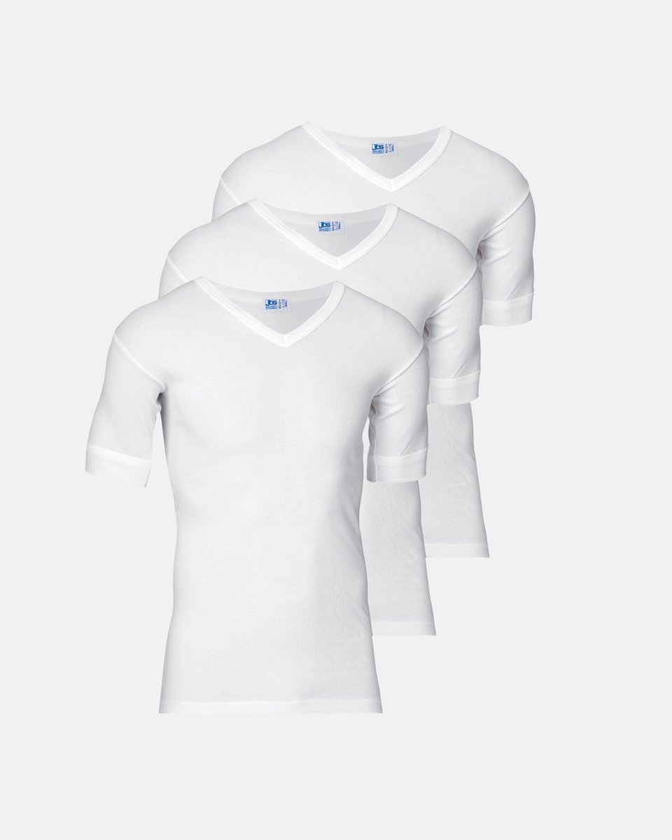 JBS T-shirts "v-neck" 3-pak | 100% bomuld | Hvid - S