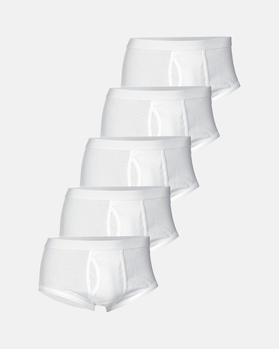 JBS Briefs m. gylp 5-pak | 100% bomuld | hvid - S
