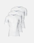 T-shirts "o-neck" 3-pak, 100% bomuld, Hvid