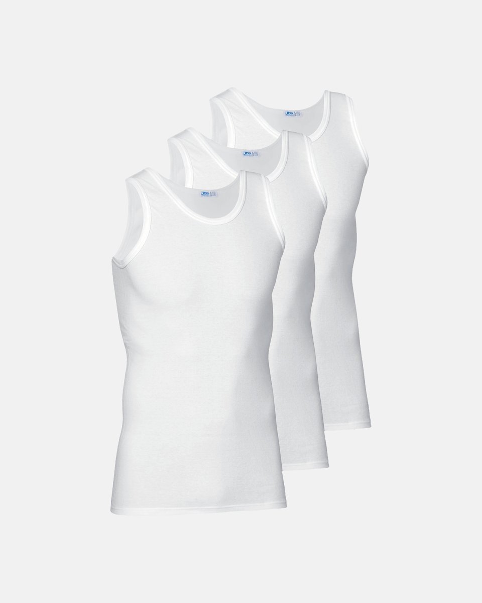 JBS Tanktop 3-pak | 100% bomuld | Hvid - S