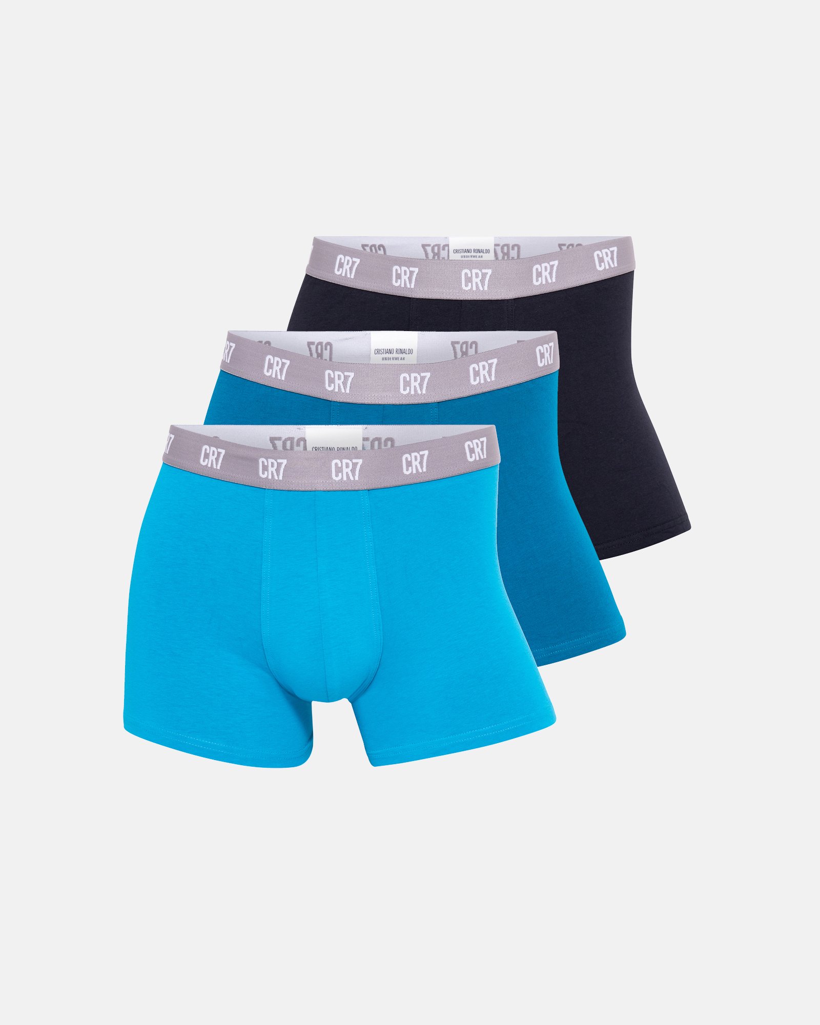 Trunks "basic" 3-pak | Bomuld | Sort/blå -CR7 Trunks "basic" 3-pak | Bomuld | Sort/blå -CR7