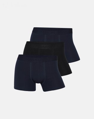 Tights "kids" 3-pak, Bomuld, Sort/navy