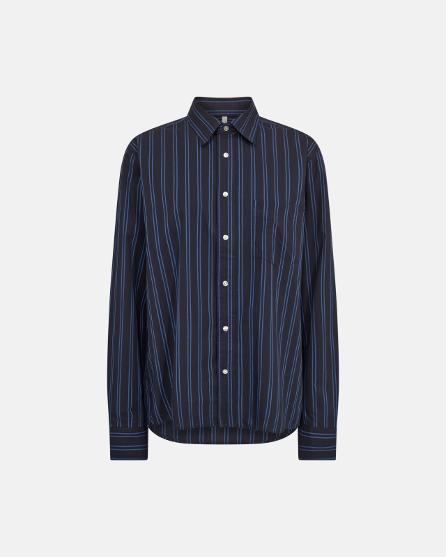 Pyjamasskjorte | Økologisk bomuld | Navy Pyjamasskjorte | Økologisk bomuld | Navy