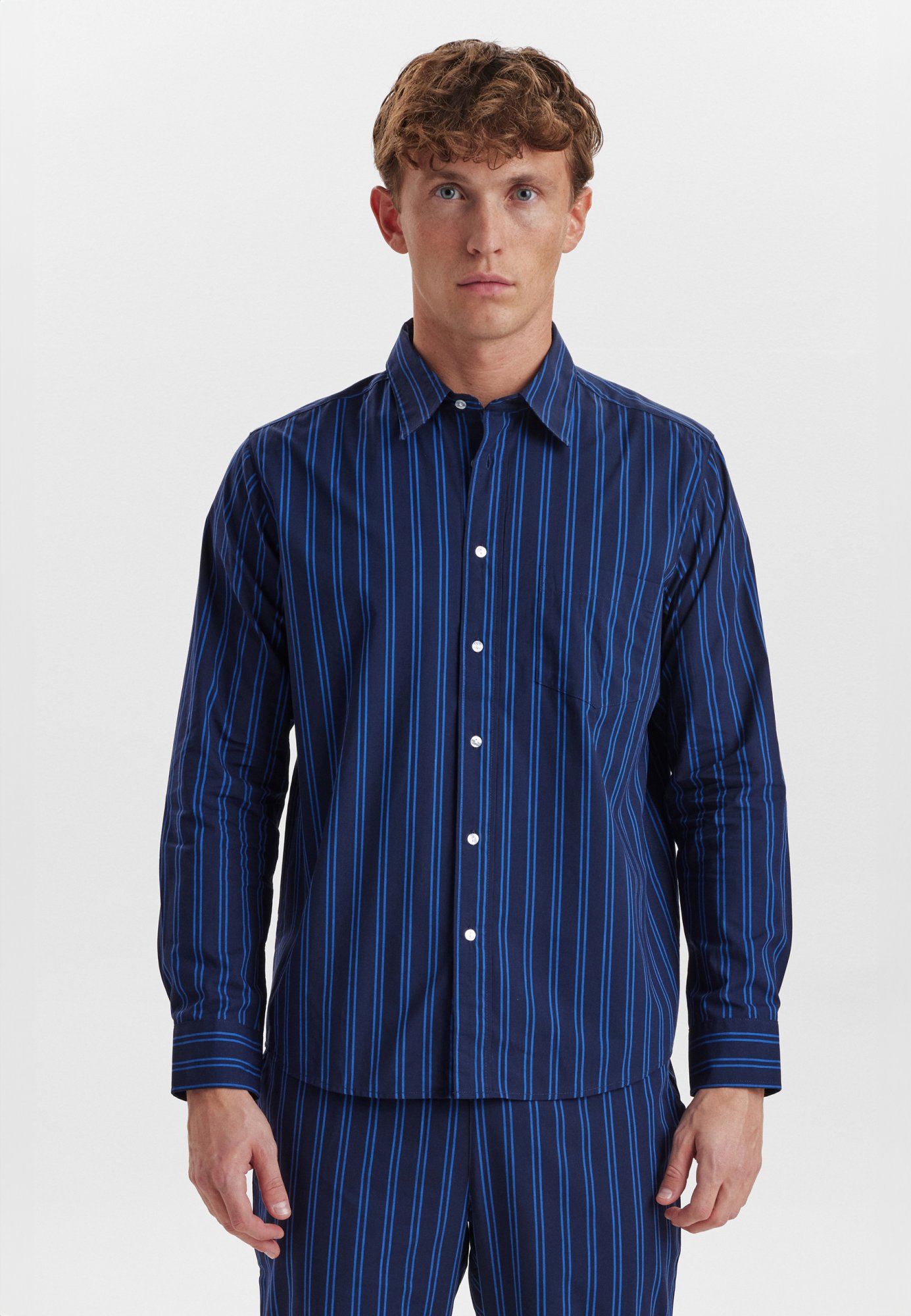Pyjamasskjorte | Økologisk bomuld | Navy -JBS of Denmark Unisex Pyjamasskjorte | Økologisk bomuld | Navy -JBS of Denmark Unisex