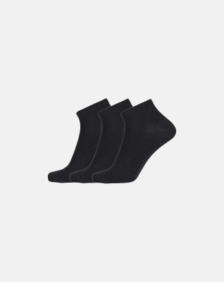 Footies 3-pak, Bambusviskose, Sort
