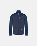 Trøje "full zip", 100% uld, Navy