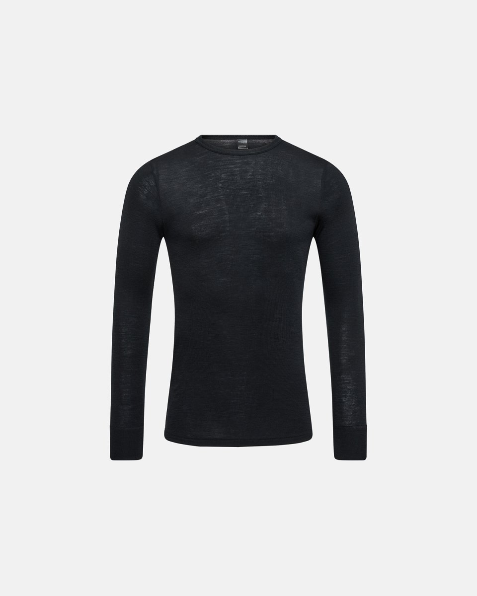 ProActive Langærmet t-shirt | 100% uld | Sort - S
