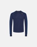 Langærmet t-shirt, 100% uld, Blå