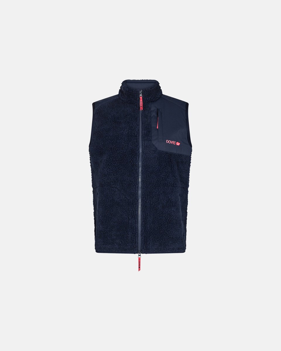 Dovre Women Vest "teddy fleece" | Polyester | Navy - S