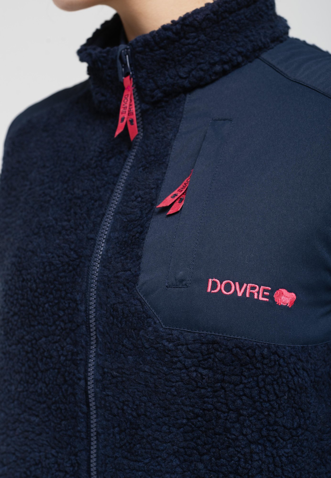 Vest "teddy fleece" | Polyester | Navy -Dovre Women Vest "teddy fleece" | Polyester | Navy -Dovre Women